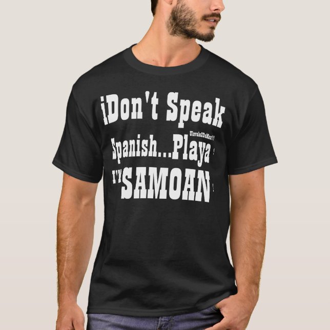 Jag talar inte spanjor t-shirt (Framsida)