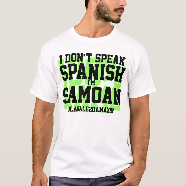Jag talar inte spanjor tee shirt (Framsida)