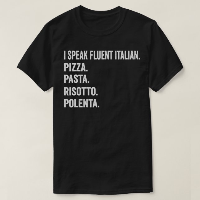 Jag talar italienska Fluent T Shirt (Design framsida)