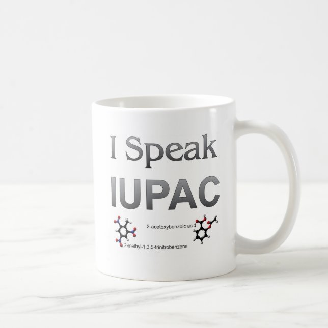 Jag talar IUPAC-keminomenklatur Kaffemugg (Höger)