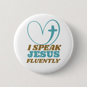 Jag talar Jesus flytande Knapp