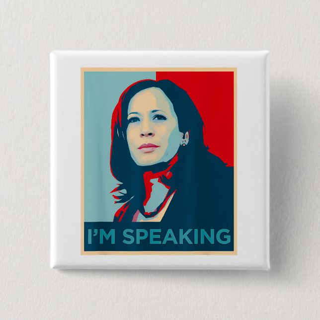 Jag talar Kamala Harris Knapp (Framsida)