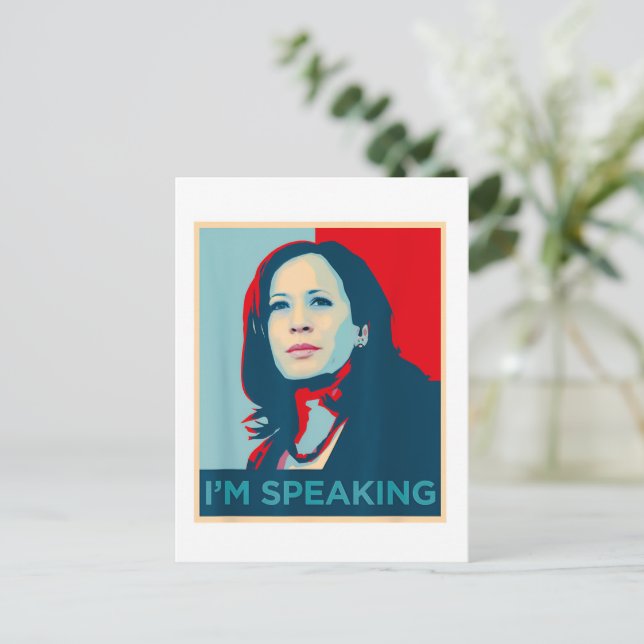 Jag talar Kamala Harris Vykort (Stående Fram)