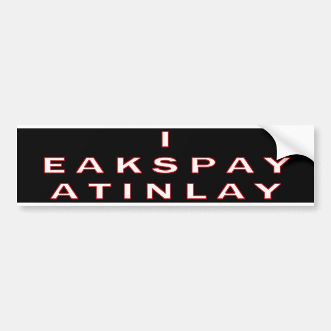 Jag talar latin bildekal (Framsidan)