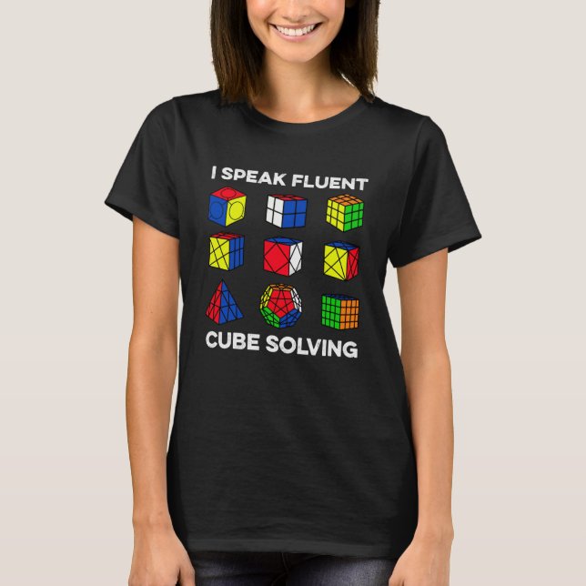 Jag talar med flöjt kub för att lösa konkurrenshas t shirt (Framsida)