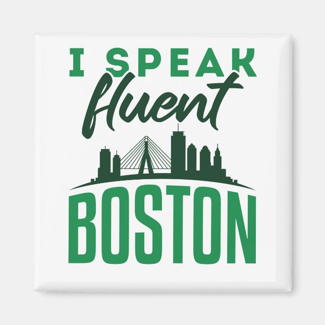 Jag talar med Fluent Boston Bostonic Accent Magnet (Framsidan)