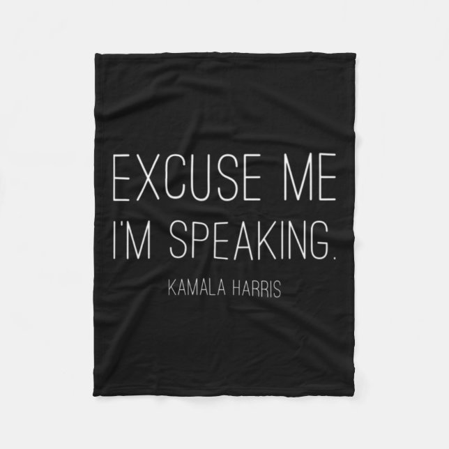 Jag talar med Funny Kamala Harris Joe Biden Gift Fleecefilt (Framsidan)