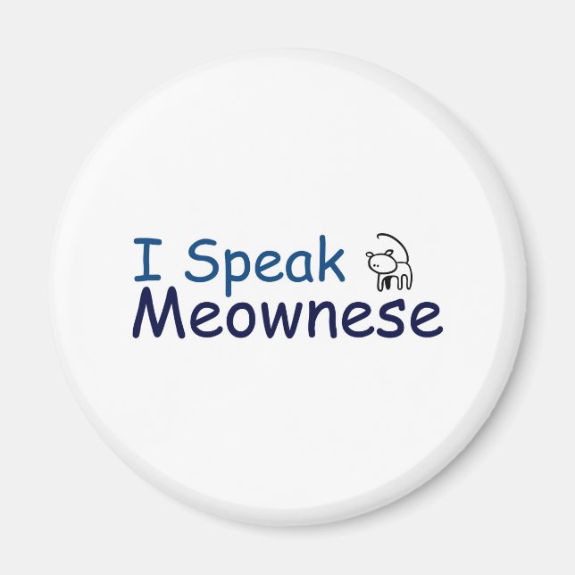 Jag talar Meownese Magnet (Framsidan)