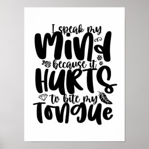 Jag talar min sinnesinspirationskunskap hederligt  poster