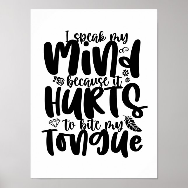 Jag talar min sinnesinspirationskunskap hederligt  poster (Framsidan)