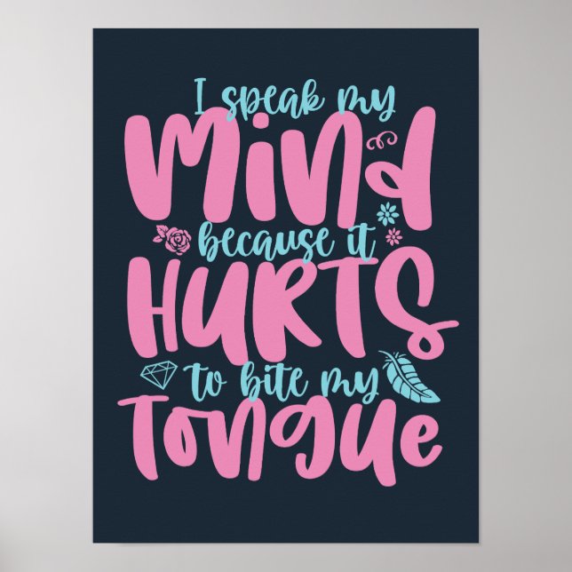 Jag talar min sinnesinspirationskunskap hederligt  poster (Framsidan)