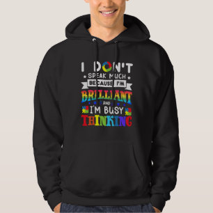 Jag talar mycket briljanta autistiska pojkar hoodie