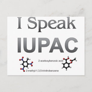 Jag talar om IUPAC-kemikalier Vykort