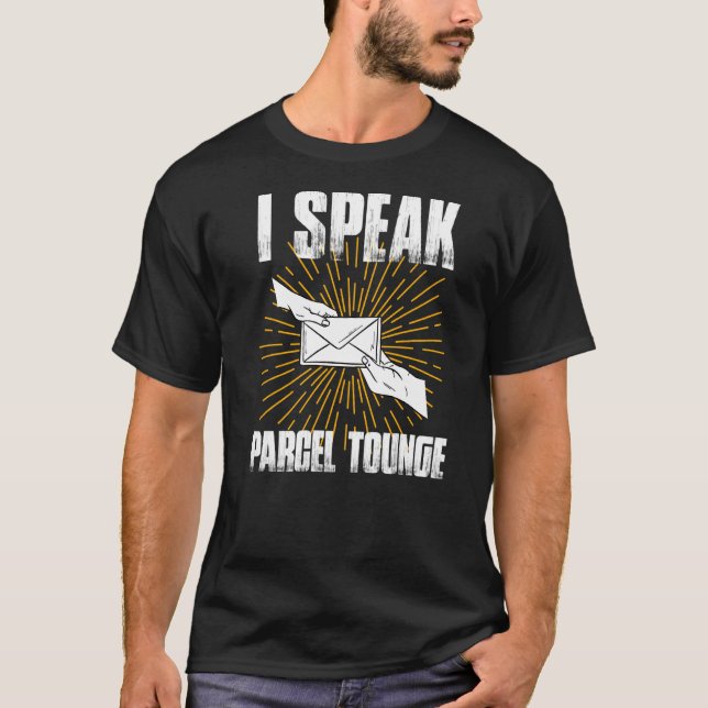 Jag talar om paketpost, postverkare t shirt (Framsida)
