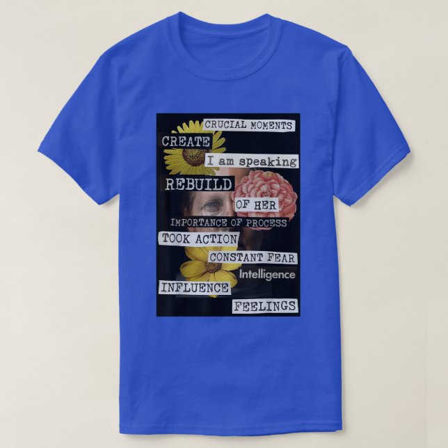 Jag talar om ursprunglig feminism Collage Art 28 T Shirt (Design framsida)