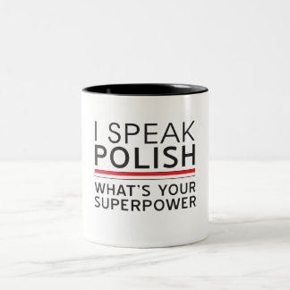 Jag talar polskt vad är din Superpower? Två-Tonad Mugg