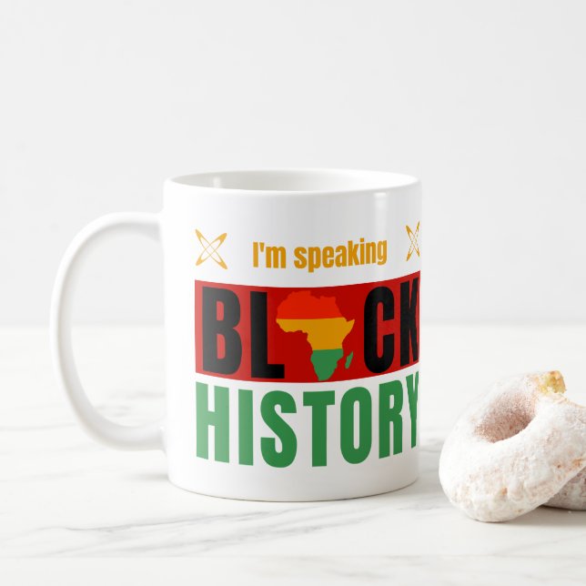 Jag talar Svarta historiemånadens historielärare Kaffemugg (Med munk)