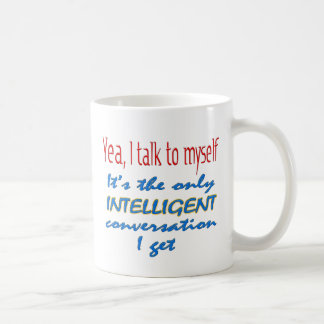 Jag talar till jag själv kaffemugg