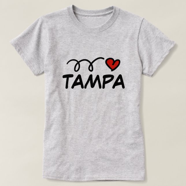 Jag ♥ Tampa anpassningsbar att skjorta med sött hj T Shirt (Design framsida)
