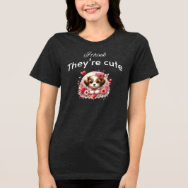 Jag tänka att de är söta - shih tzu leksak hund t shirt