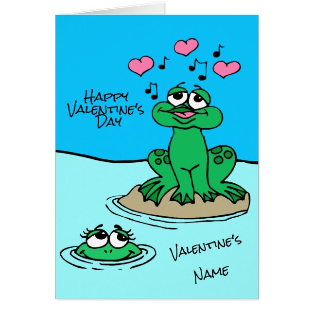 Jag Tänka att du är toadally Terrific Frog Valenti Hälsningskort (Framsidan)