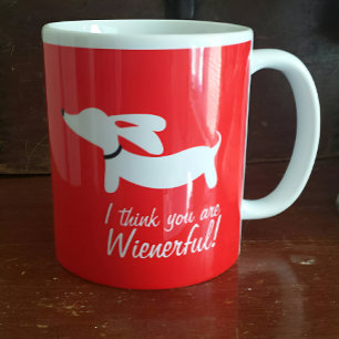 Jag tänka att du är vid Dachshund Coffee Mugg