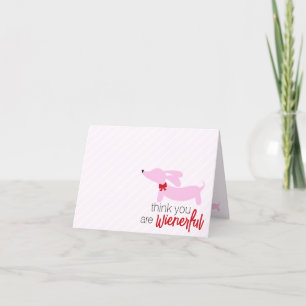 Jag Tänka att du är Wienerful Dachshund Valentine Meddelande