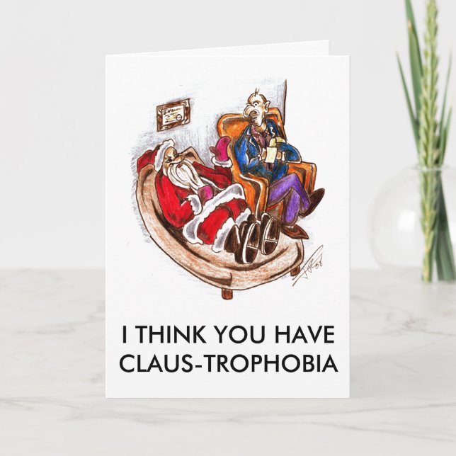 JAG TÄNKA ATT DU HAR CLAUS TROPHOBIA HELGKORT (Framsida)