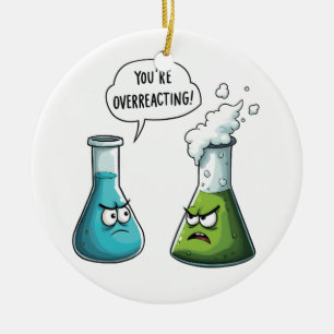 Jag Tänka att du överreagerar på den berömda Nerd Julgransprydnad Keramik