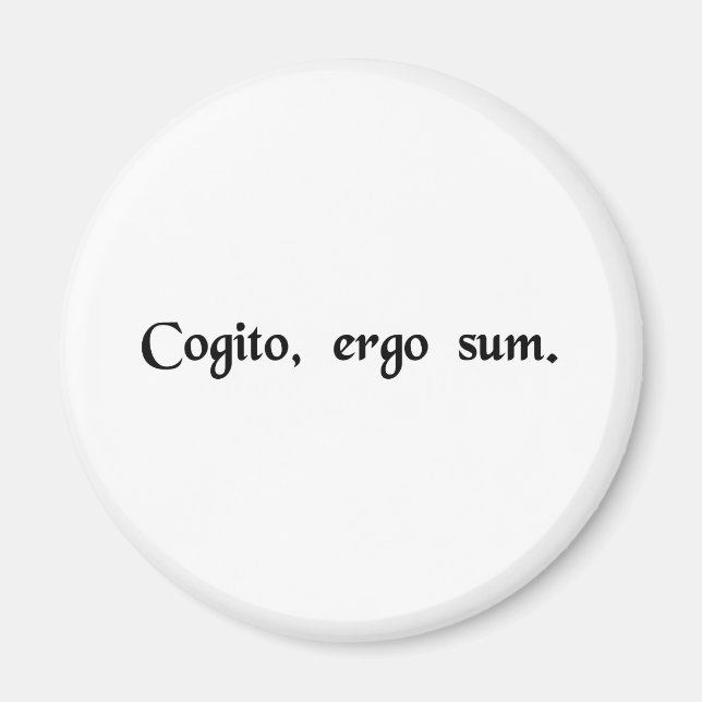 Jag tänka, därför är jag det. magnet (Framsidan)