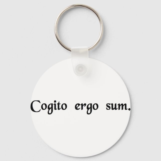 Jag tänka, därför är jag det. nyckelring (Framsida)