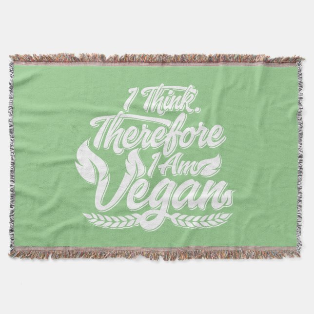 Jag Tänka, därför är jag Vegan Filt (Framsidan)