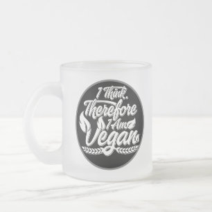 Jag Tänka, därför är jag Vegan Frostad Glasmugg