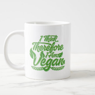 Jag Tänka, därför är jag Vegan Jumbo Mugg