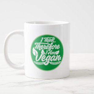 Jag Tänka, därför är jag Vegan Jumbo Mugg