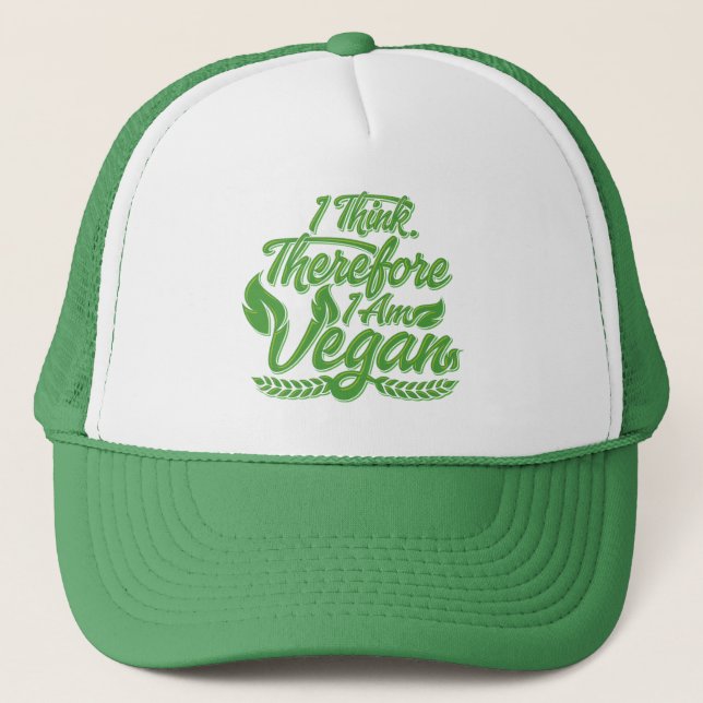 Jag Tänka, därför är jag Vegan Keps (Framsida)