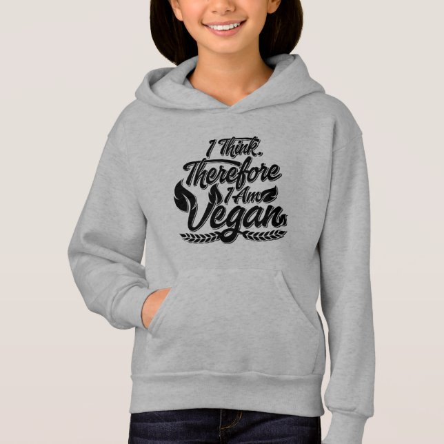 Jag Tänka, därför är jag Vegan T Shirt (Framsida)