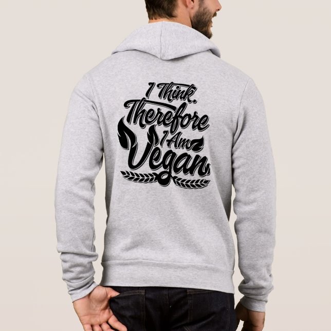 Jag Tänka, därför är jag Vegan T Shirt (Baksida)