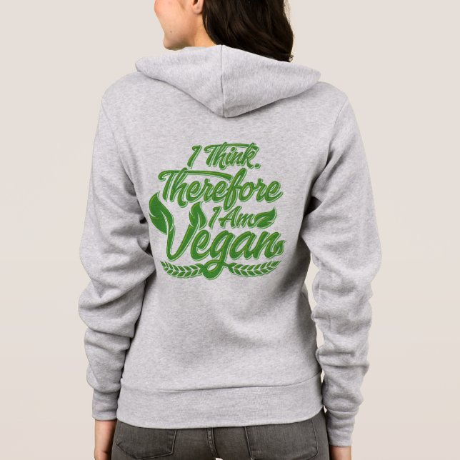 Jag Tänka, därför är jag Vegan T Shirt (Baksida)