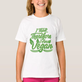 Jag Tänka, därför är jag Vegan T Shirt
