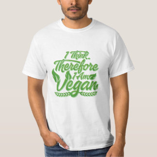 Jag Tänka, därför är jag Vegan T Shirt