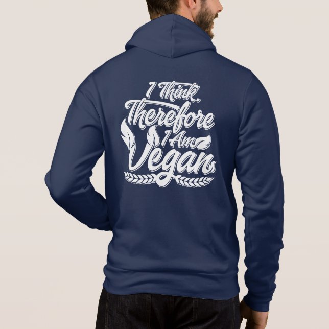 Jag Tänka, därför är jag Vegan T Shirt (Baksida)