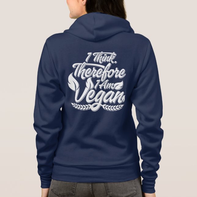Jag Tänka, därför är jag Vegan T Shirt (Baksida)