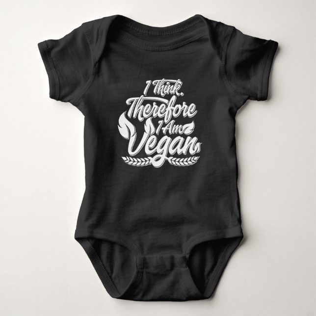 Jag Tänka, därför är jag Vegan T Shirt (Framsida)