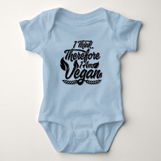 Jag Tänka, därför är jag Vegan T Shirt (Framsida)