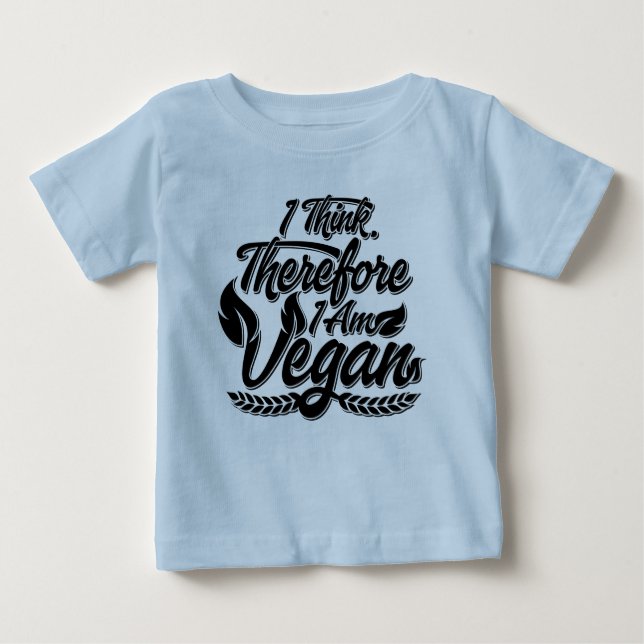 Jag Tänka, därför är jag Vegan T Shirt (Framsida)
