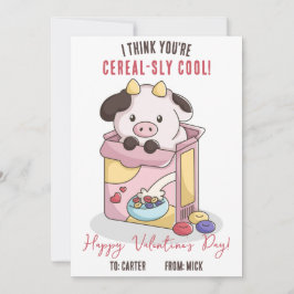 Jag Tänka Du är Cereal-Sly Coola! Cereal Valentine Inbjudningar