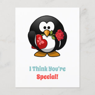 Jag Tänka Du är Speciell Penguin Heart