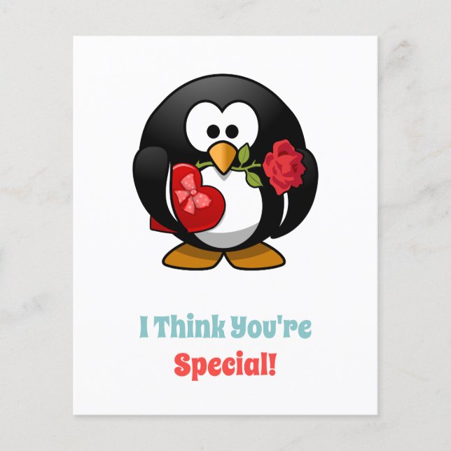 Jag Tänka Du är Speciell Penguin Heart (Framsida)