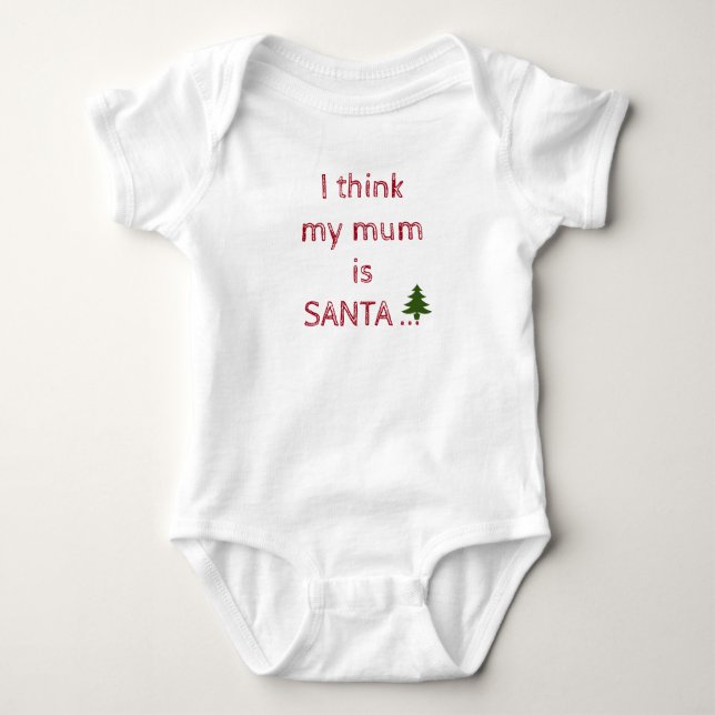 Jag tänka min morsa är Santa T Shirt (Framsida)